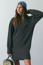 Load image into Gallery viewer, Charcoal Sweater Dress
