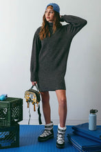 Load image into Gallery viewer, Charcoal Sweater Dress
