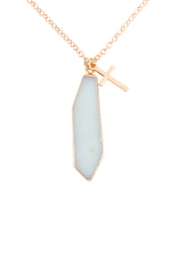 Amazonite Cross Necklace