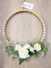 Load image into Gallery viewer, Handmade Wooden Beaded Wreath
